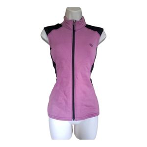 Ariat Vest Size S Dusky Pink Rose Black